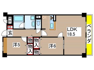 ボナール南武庫之荘の物件間取画像